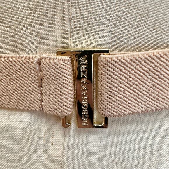 BCBGMAXAZRIA Ostrich-Feather Statement Belt One Size Bare Pink Adjustable NWT - Picture 11 of 16